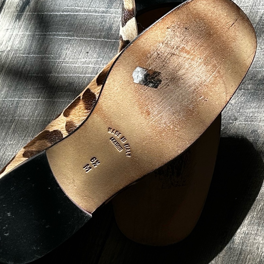 Yves Saint Laurent Leopard Print Loafers Brown Black Designer Slip On Shoes - Picture 7 of 8